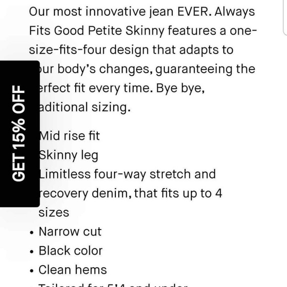 Good American (Always Fits skinny jeans) - Picture 5 of 5